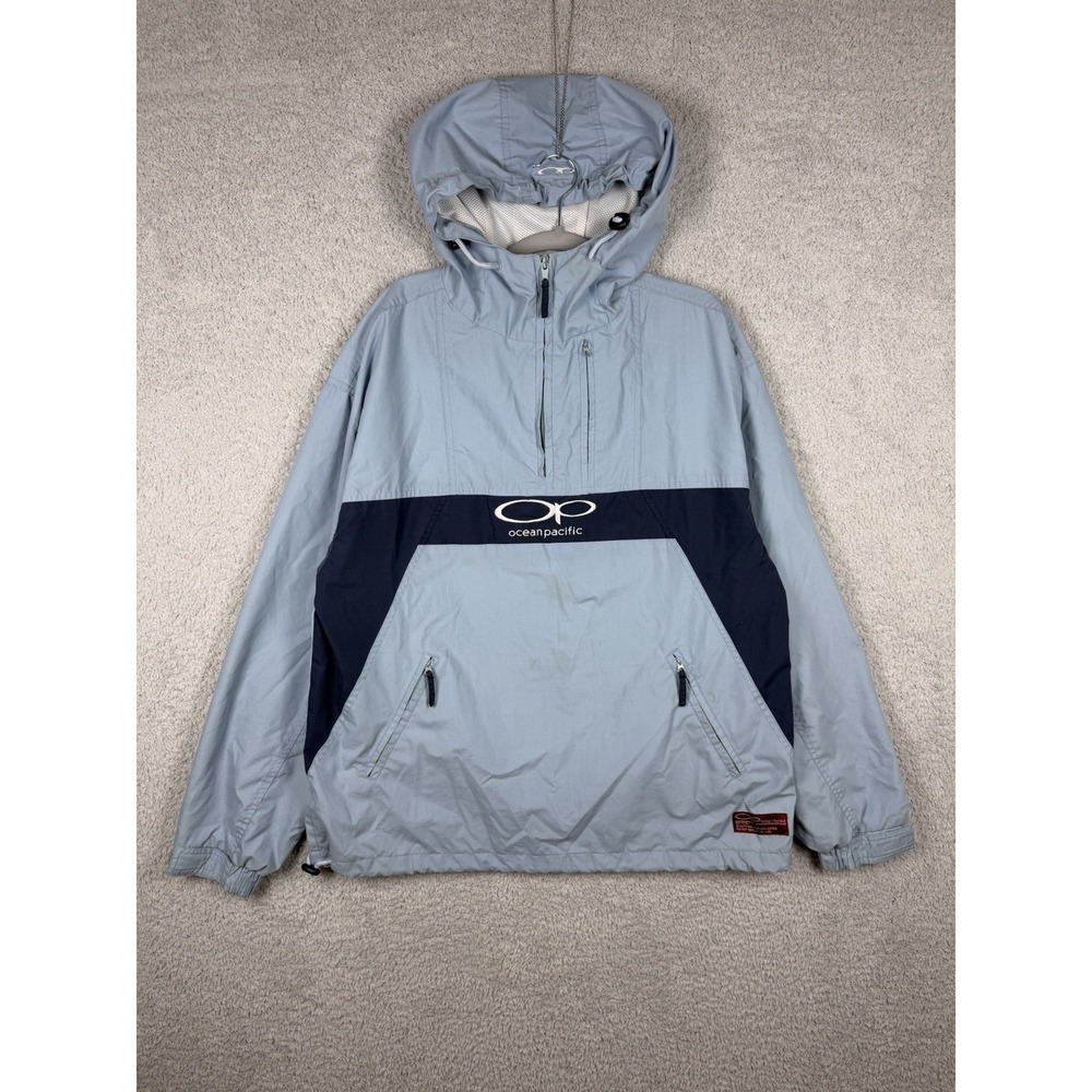 Vintage 80s OP Jacket Mens Sz M 1/4 Zip Streetwear Skate Surf Ocean Pacific 90s
